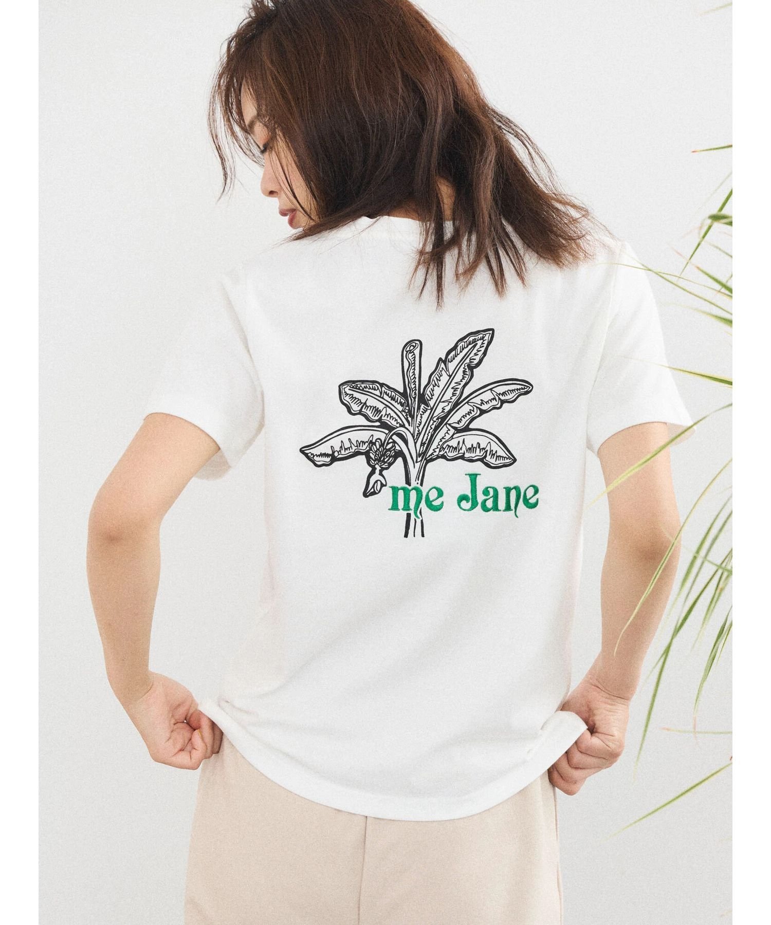 【SALE／30%OFF】Green Parks me Jane/バックプリントコンパクトTシャツ グリーンパークス トップス カットソー・Tシャツ イエロー ブラック ホワイトのサムネイル