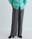 GALLEST 【接触冷感/セットアップ対応】イージーストレートワイドパンツ【カセット服/オケージョン/通勤】 インディヴィ パンツ その他のパンツ グレー ベ...