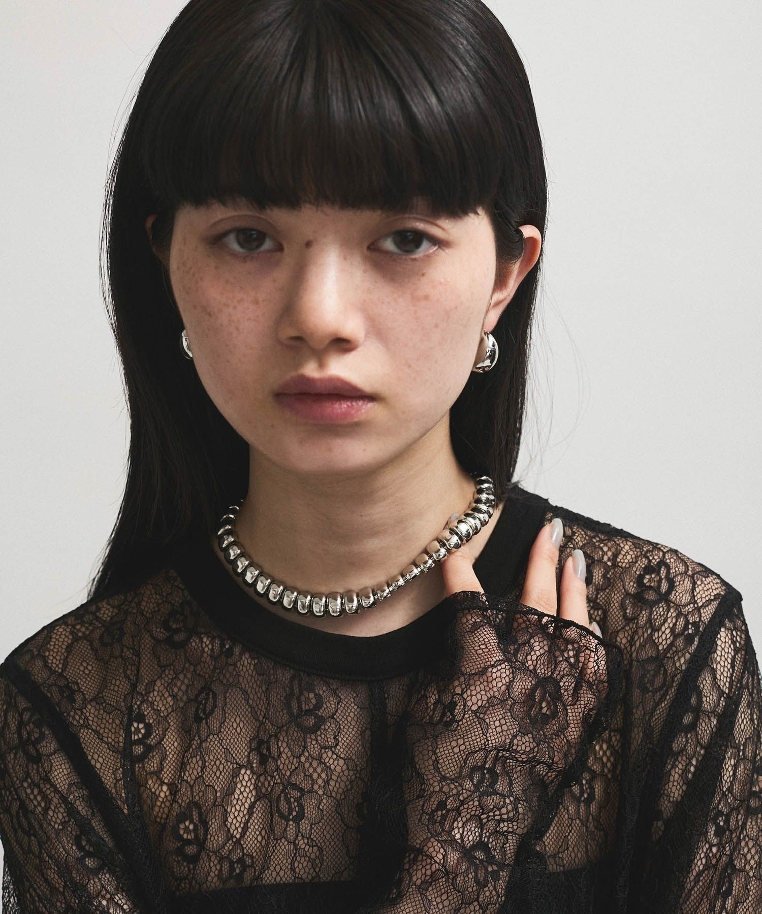 ADAM ET ROPE' FEMME LES BIJOUX スクエアチェーンネックレス アダムエロペ アクセサリー・腕時計 ネックレス ゴールド シルバー【送料無料】