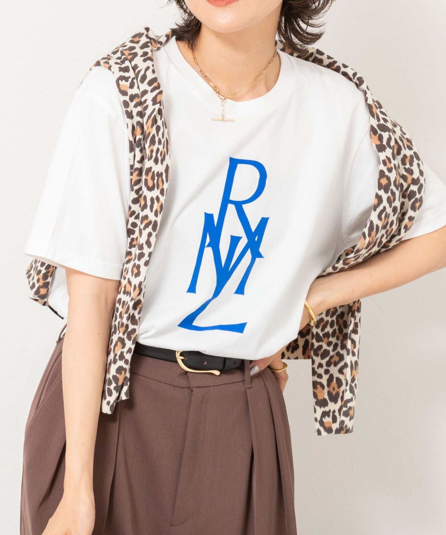 【SALE／20%OFF】Rie Miller RML フロッキープリントTシャツ ノーリーズ トップス カットソー・Tシャツ ホワイト【送料無料】のサムネイル