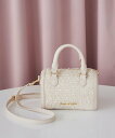 Maison de FLEUR LINTONツイード2Wayミニボストンバッグ メゾン ド フルール バッグ ハンドバッグ ブラック ホワイト【送料無料】(4)