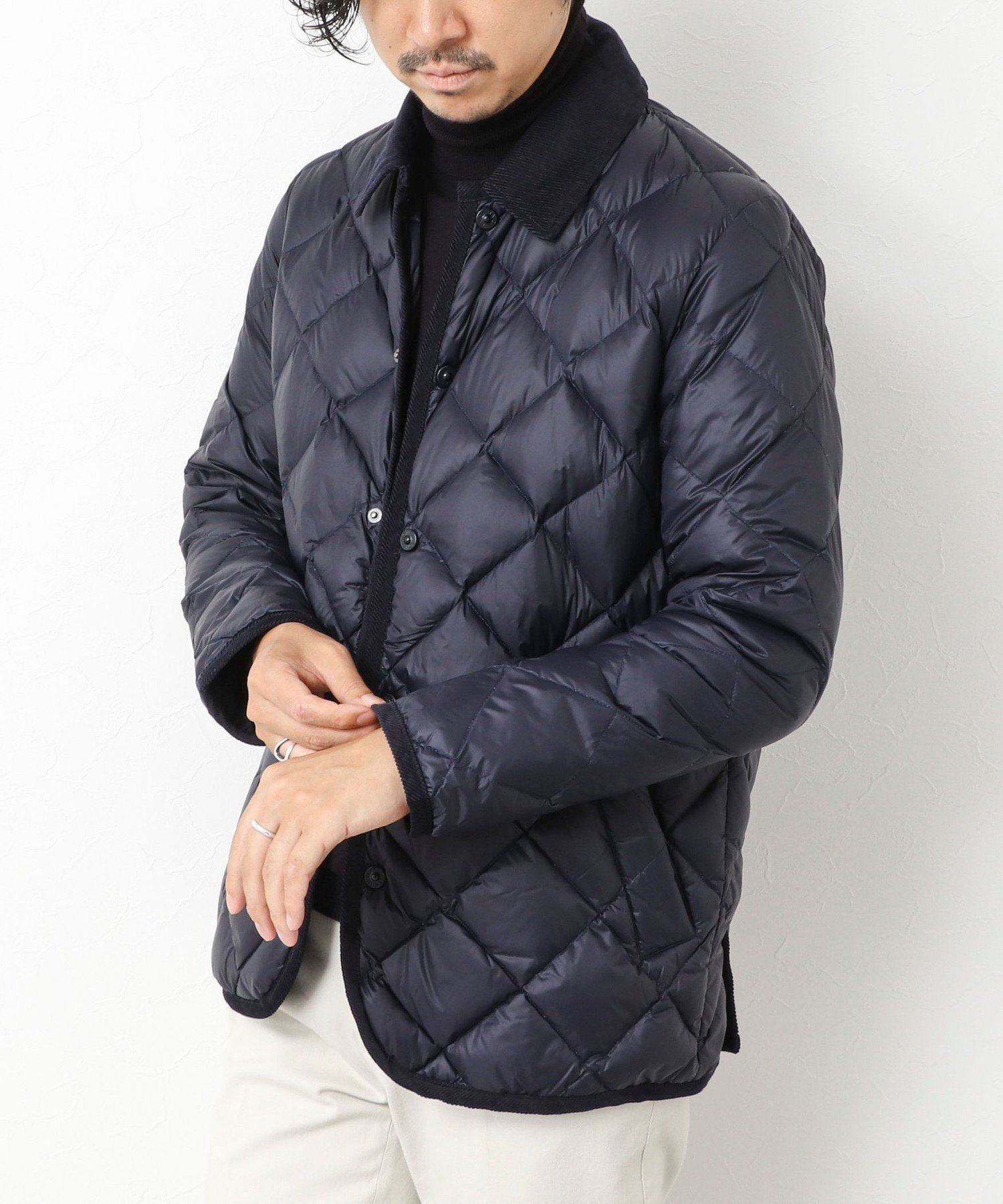 C666【CiNTAS】ジャケット 中キルティング【メンズL相当】ネイビー キルティングジャケット（メンズファッション）の通販