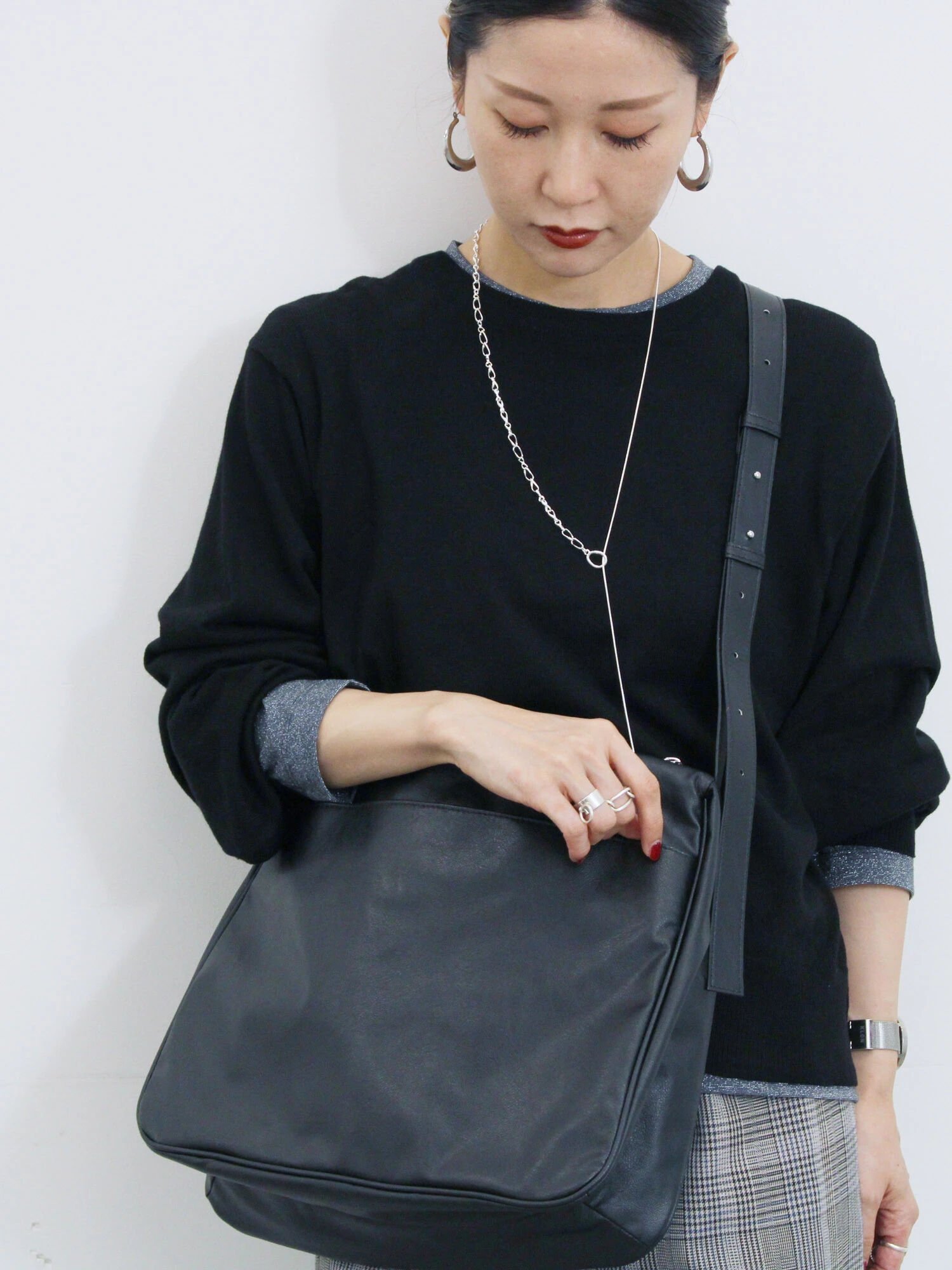 Samansa Mos2 blue 合皮ショルダーバッグ サマンサモスモス バッグ ハンドバッグ ブラック ブラウン【送料無料】