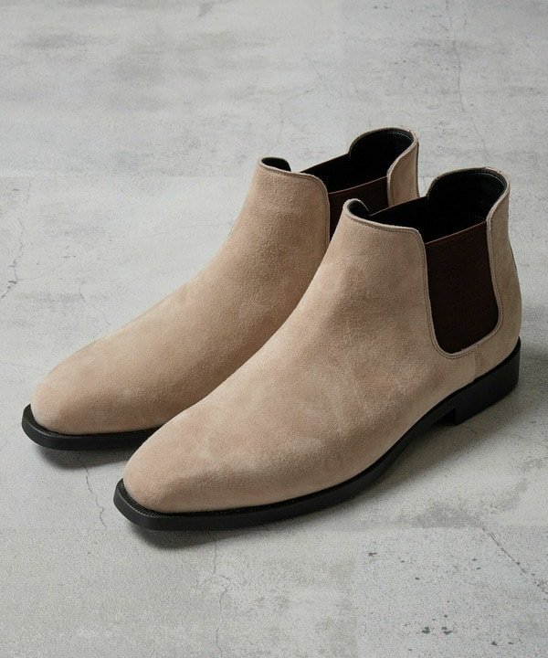 【SALE／50%OFF】MEN'S BIGI 【42ND ROYAL HIGHLAND】別注 サイドゴアスエードブーツ メンズ ビギ シューズ・靴 ブーツ ベージュ ブラック【送料無料】