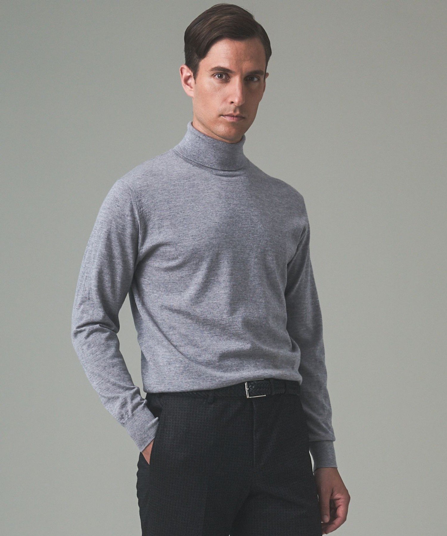 GOTAIRIKU 新色追加【洗える/チクチクしにくい/ピリングしにくい】イタリア糸 ハイゲージ タートルネッ..