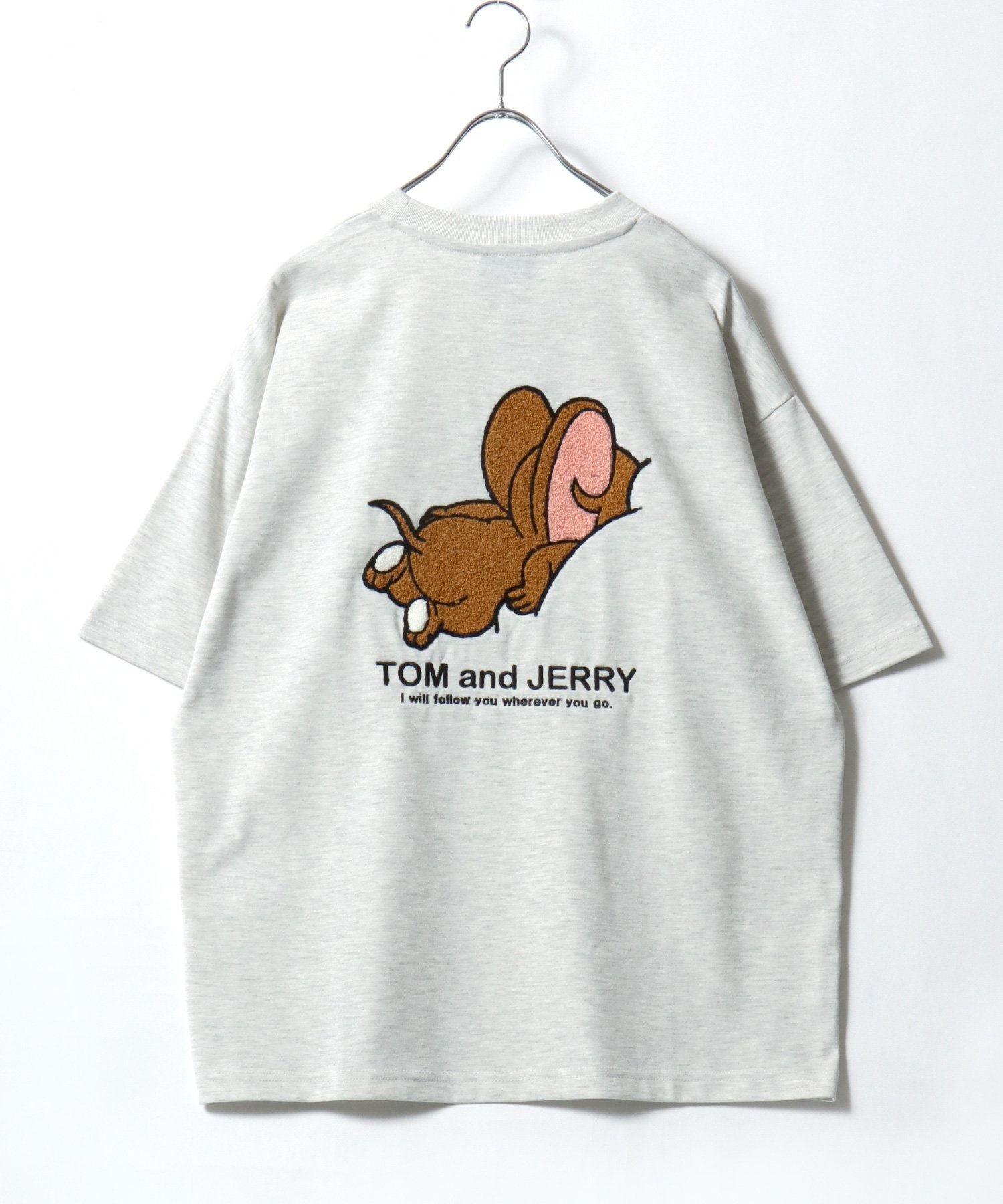 【SALE／44%OFF】トムとジェリー Tom and Jerry トムとジェリー Tシャツ メンズ オーバーサイズ ワンポイント サガラ刺繍 半袖 ティーシャツ レディース ユニセックス マルカワ トップス カットソー・Tシャツ ホワイト ブラック ブルー グレー ネイビー ベージュ