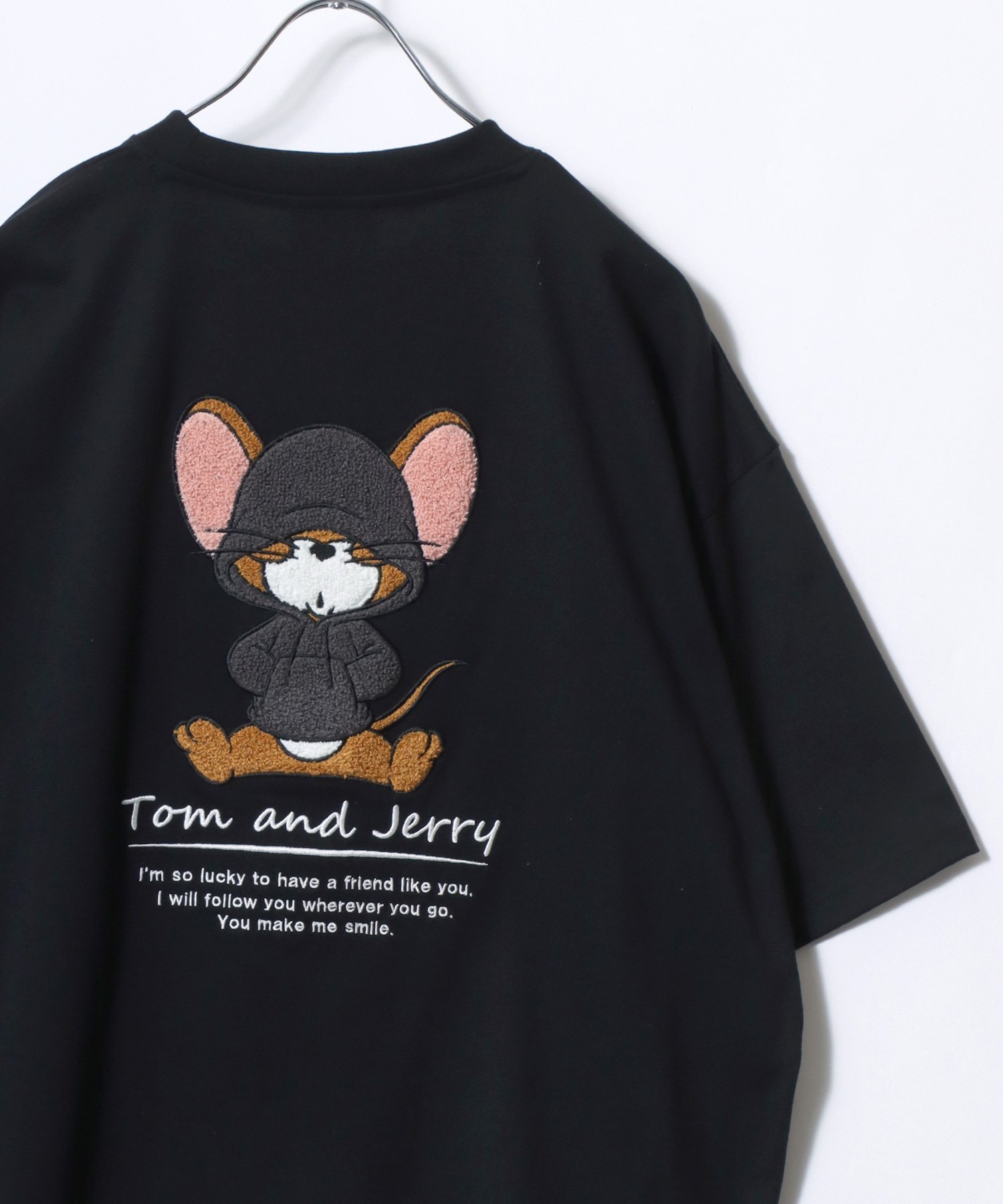 【SALE／24%OFF】トムとジェリー 【再入荷】Tom and Jerry トムとジェリー Tシャツ メンズ オーバーサイズ ワンポイント サガラ刺繍 半袖 ティーシャツ レディース ユニセックス マルカワ トップス カットソー・Tシャツ ホワイト ブラック ブルー グレー ネイビー ベージュ
