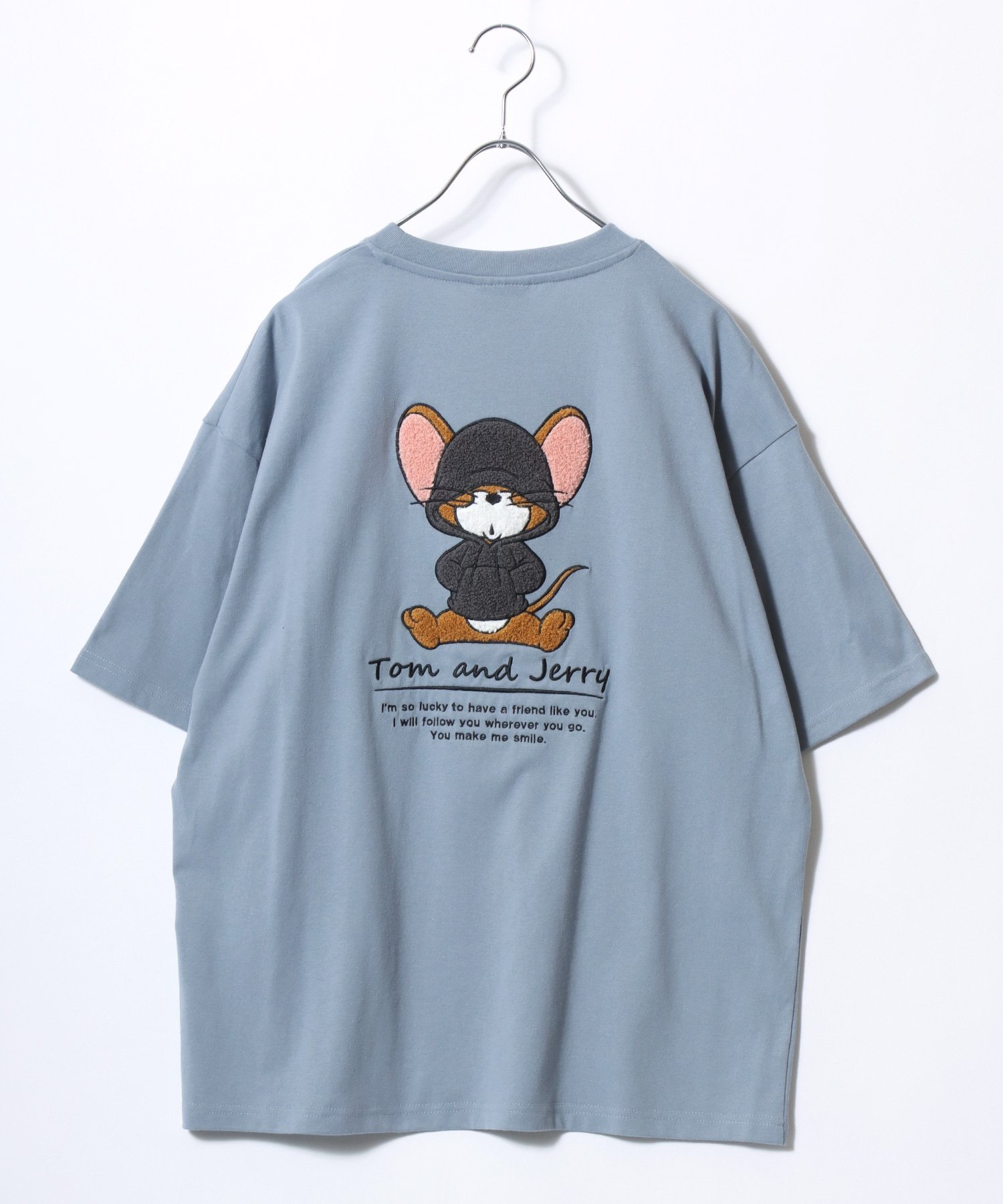 【SALE／24%OFF】トムとジェリー 【再入荷】Tom and Jerry トムとジェリー Tシャツ メンズ オーバーサイズ ワンポイント サガラ刺繍 半袖 ティーシャツ レディース ユニセックス マルカワ トップス カットソー・Tシャツ ホワイト ブラック ブルー グレー ネイビー ベージュ