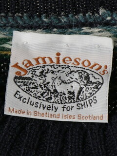 Shetland Wool Fair Isle Crewneck Sweater 116-05-0236: Green Shetland Wool Fair Isle Crewneck Sweater 116-05-0236: Green