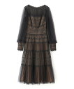EPOCA 【TADASHI SHOJI】チュールロングスリーブドレス《WEB&EPOCA THE SHOP店舗限定》 エポカ ワンピース・ドレス ドレス ブラ...