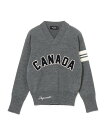 DSQUARED2 Pullover ディースクエアード トップス ニット グレー レッド【送料無料】
