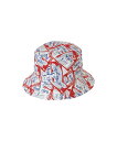 HYSTERIC GLAMOUR HG LABEL柄 バケットハット ヒステリックグラマー 帽子 キャップ レッド【送料無料】