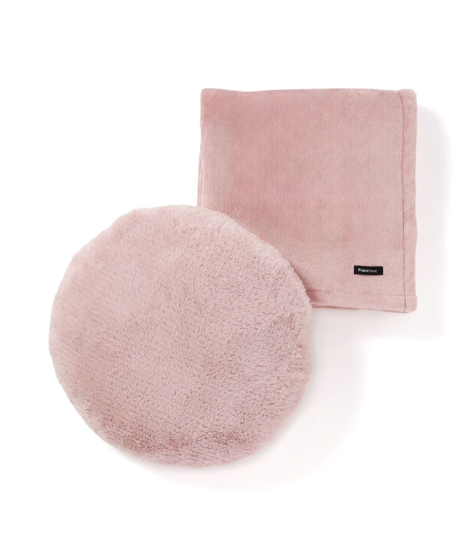 Francfranc クッションになるスロー 1400*1000 ピンク フランフラン インテリア・生活雑貨 ブランケット・ひざ掛け ピンク