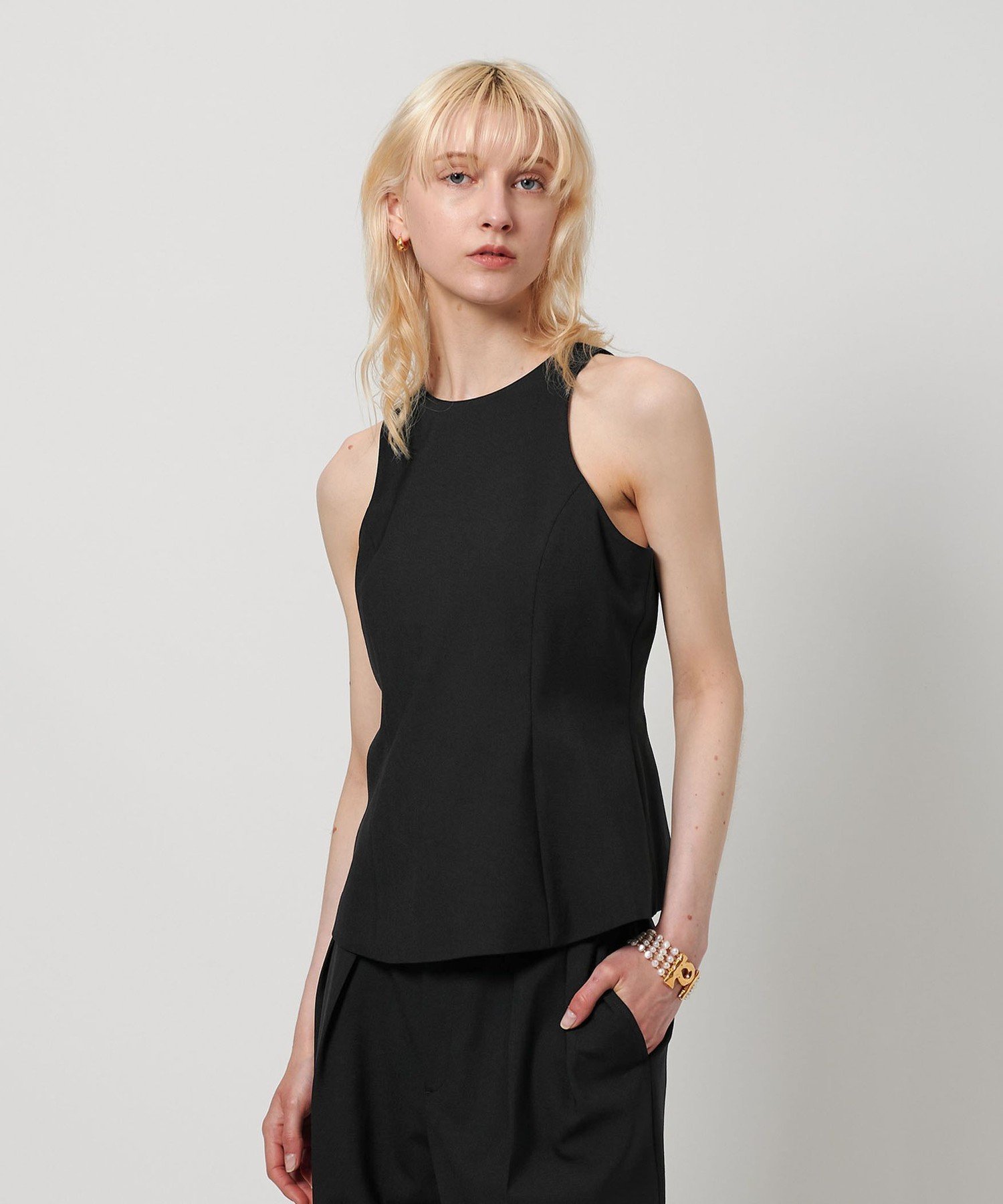 【SALE／70%OFF】BEAUTY&YOUTH UNITED ARROWS ＜H＞TW バックジップベスト ユナイテッドアローズ アウトレット ワンピース・ドレス チュニック ブラック グレー【送料無料】 stylife-15527042 Rakuten Fashion サンプル画像3