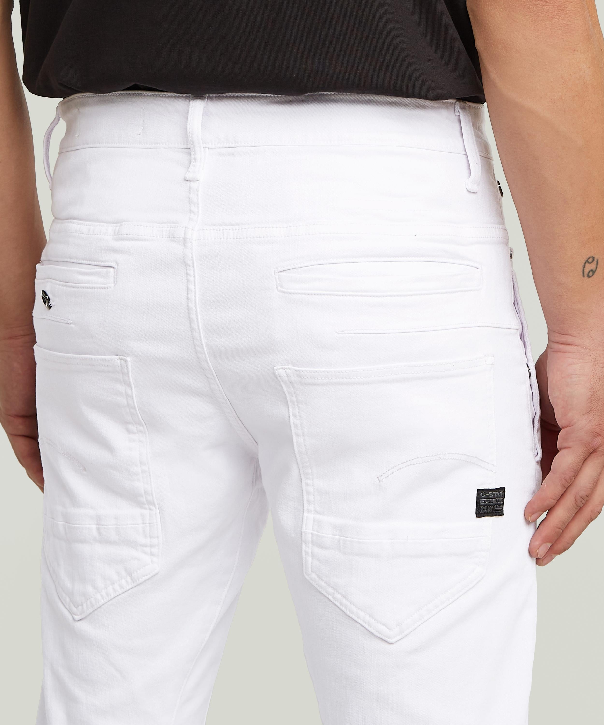 【公式ショップ】D-STAQ 3D SLIM JEANS/立体裁断スリムテーパードジーンズ ジースターロゥ パンツ その他のパンツ ホワイト