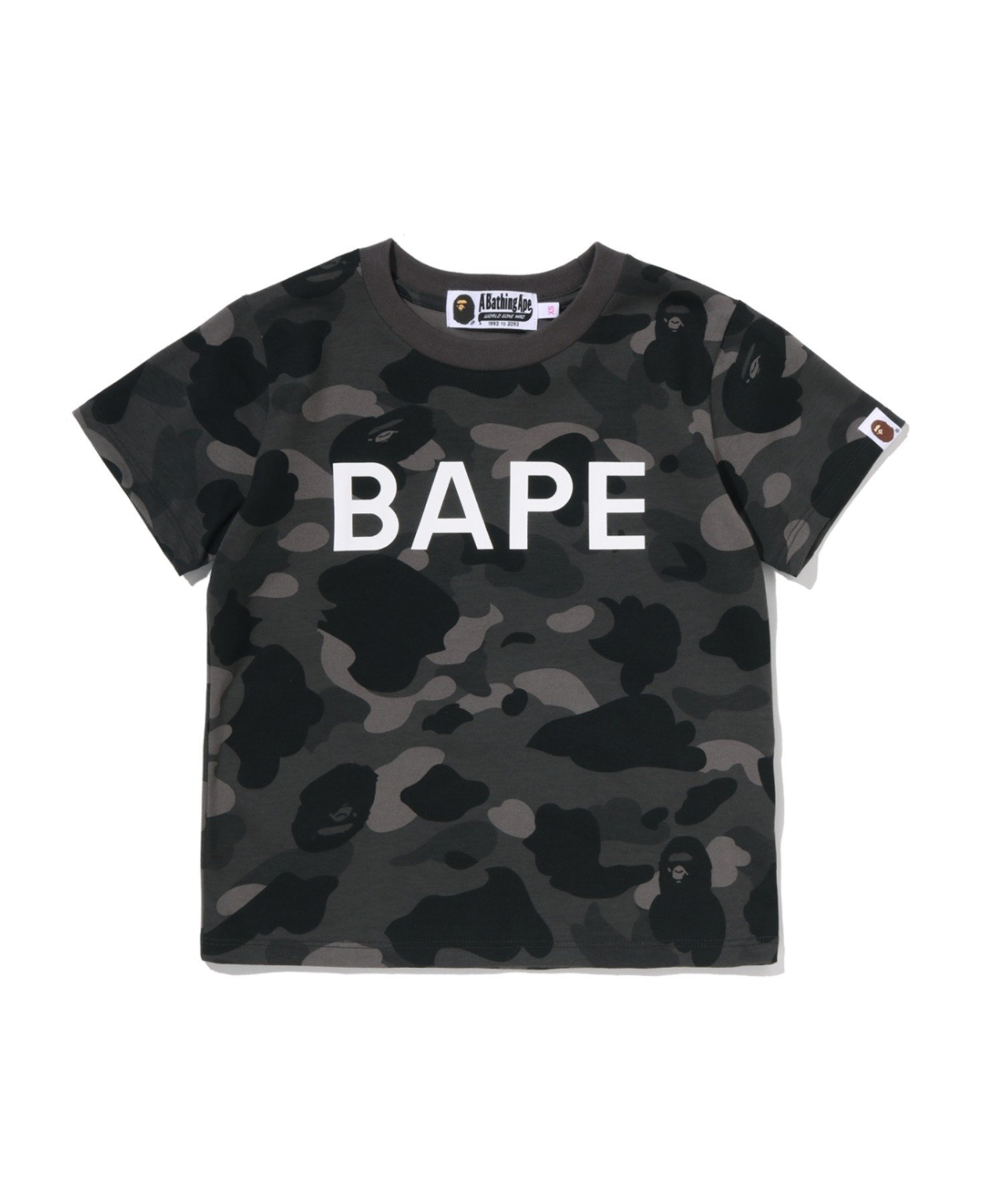 A BATHING APE BAPE LOGO COLOR CAMO SLIM TEE ア ベイシング エイプ トップス カットソー・Tシャツ パープル ブラック【送料無料】