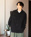 BEAMS HEART MEN ポリコール CPO ビックシャツ ビームス ハート トップス シャツ・ブラウス ホワイト ブラウン ブラック グレー【送料無料】