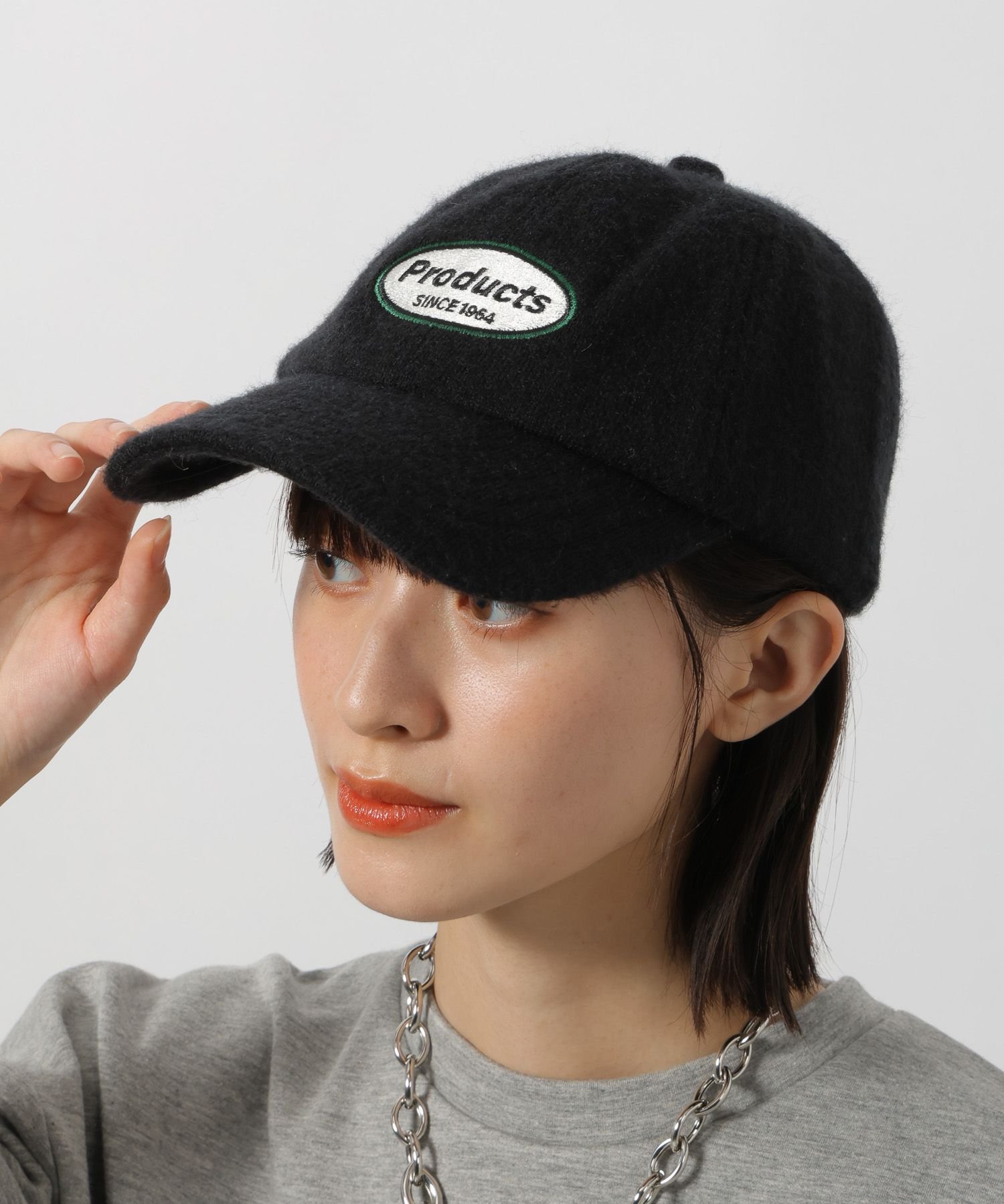 【SALE/54%OFF】LAKOLE ワッペン刺繍キャップ ラコレ 帽子 キャップ ネイビー ブラック