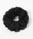 GLOBAL WORK 刺繍シュシュ/493529 グローバルワーク ヘアアクセサリー ヘアゴム ワインレッド ベージュ ブルー ブラック