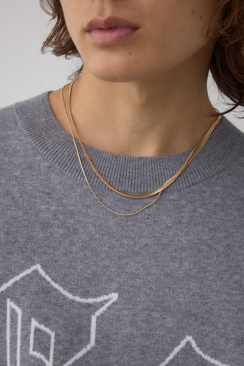 AZUL BY MOUSSY 2連チェーンネックレス 