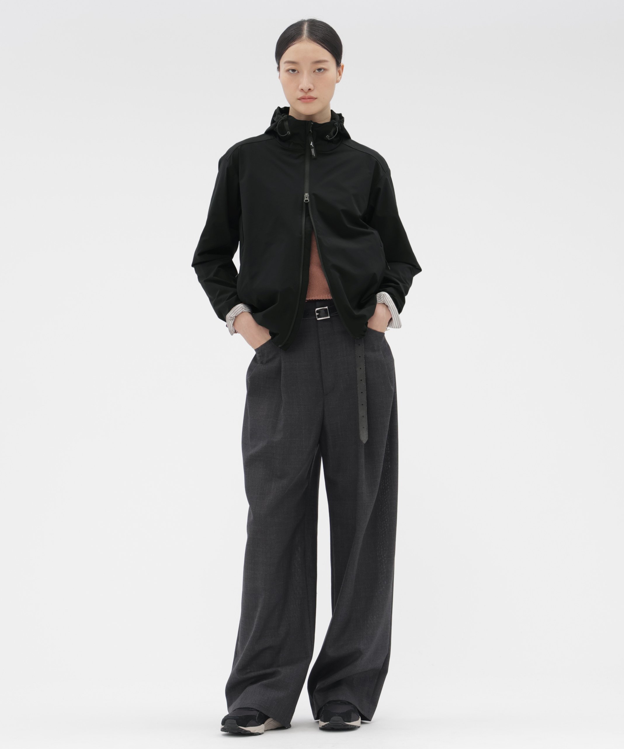 MARGARET HOWELL STRETCH POLYESTER BLOUSON マーガレット・ハウエル ジャケット・アウター その他のジャケット・アウター ブラック