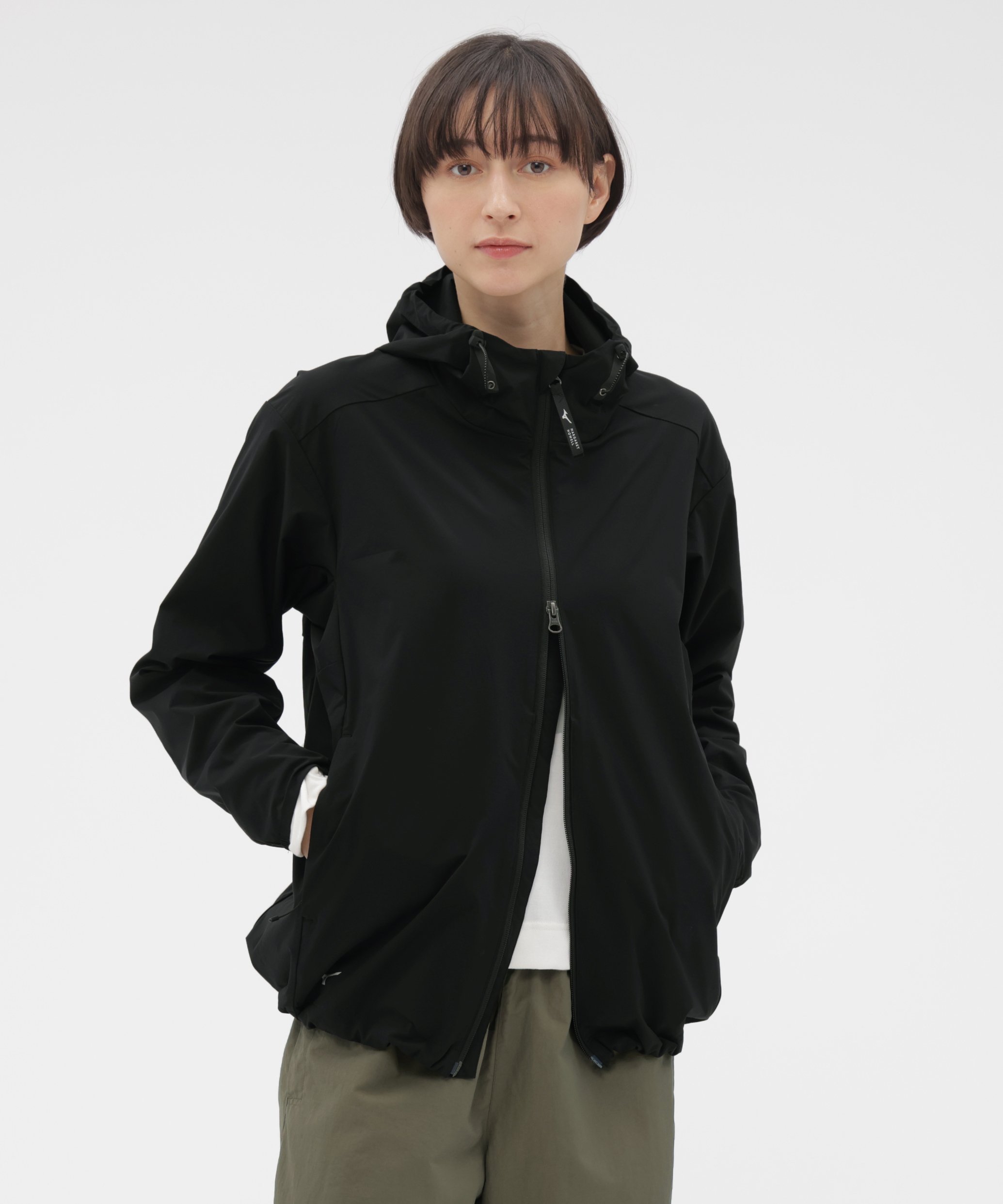 MARGARET HOWELL STRETCH POLYESTER BLOUSON マーガレット・ハウエル ジャケット・アウター その他のジャケット・アウター ブラック