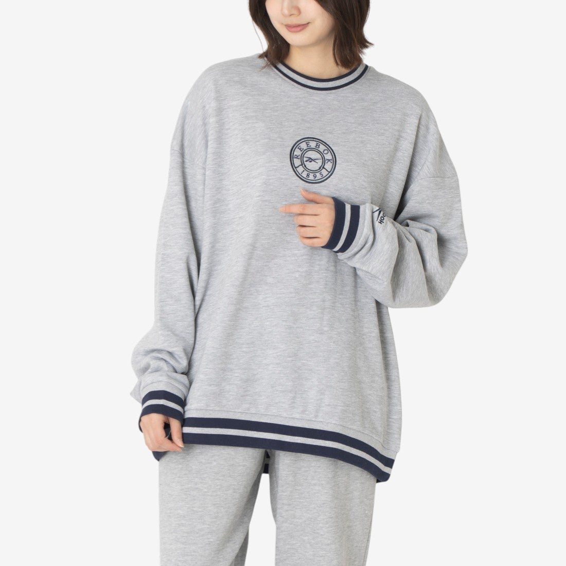 Reebok ローンクラブ クルースウェット / LAWN CLUB CREW SWEATSHIRT リーボック トップス スウェット・トレーナー グレー【送料無料】
