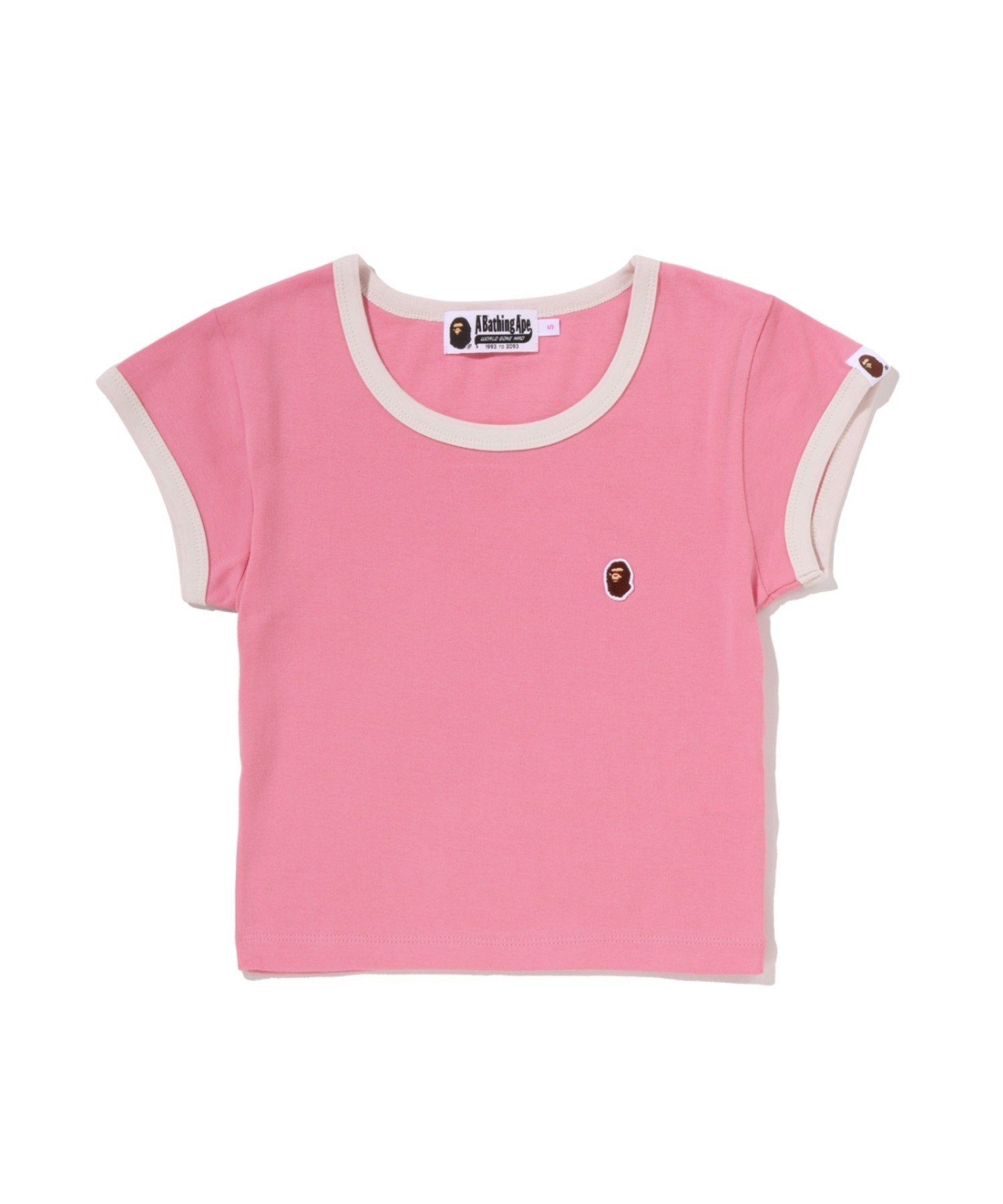 APE HEAD ONE POINT CROPPED TEE ア ベイシング エイプ トップス カットソー・Tシャツ ブラック ピンク