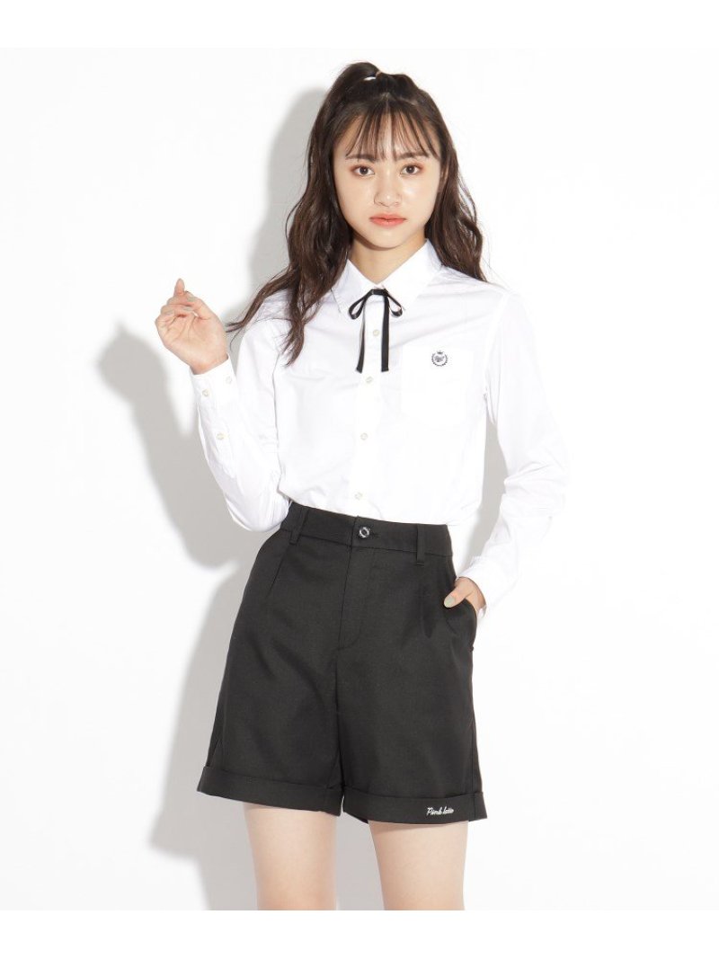 PINK-latte 【卒服】リボン付ショートパンツ ピンク ラテ パンツ その他のパンツ ブラック グレー【送料無料】のサムネイル