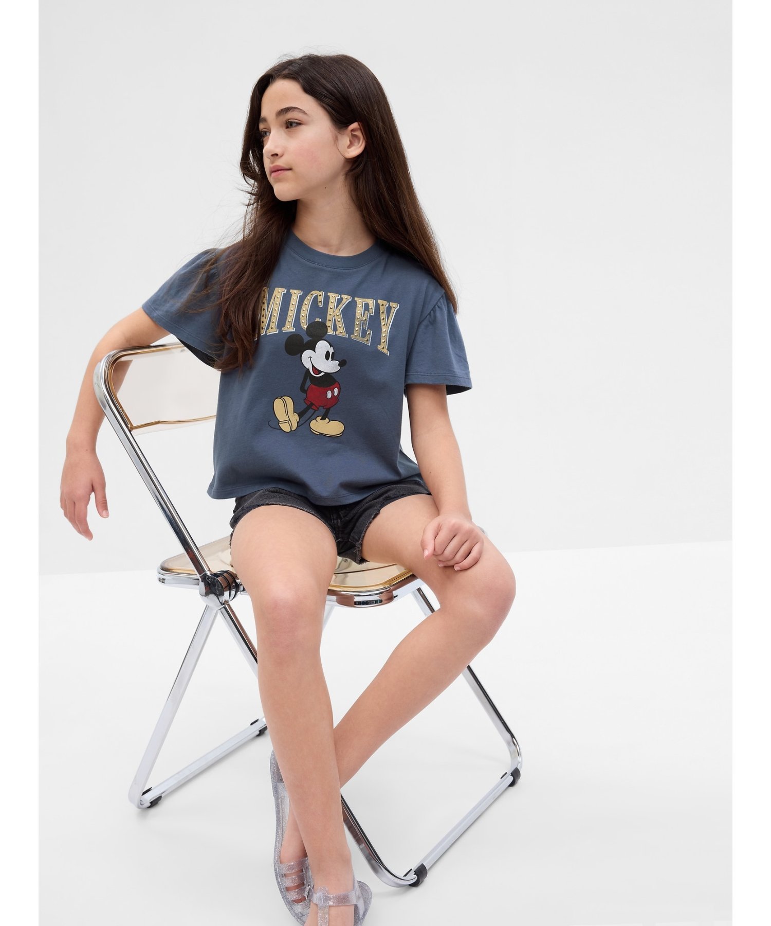 【SALE／24%OFF】GAP (K)GapKids ディズニー ミッキーマウス フラッタースリーブTシャツ ギャップ トップス カットソー・Tシャツ ブルーのサムネイル