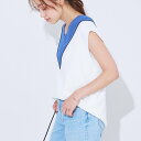 【SALE/40%OFF】Rouge vif la cle Vネックニットベスト ルージュ・ヴィフ ラクレ トップス その他のトップス ホワイト ブラック【送料...