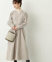 ナチュラルビューティーベーシック 【SALE／20%OFF】N. Natural Beauty Basic パウダータッチキーネックワンピース《S Size Line》 エヌ ナチュラルビューティーベーシック* ワンピース・ドレス ワンピース グレー ブラック ブラウン【送料無料】