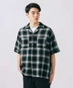 BEAMS HEART MEN シアー オンブレーチェック シャツ ビームス ハート トップス シャツ・ブラウス ネイビー ブラック【送料無料】