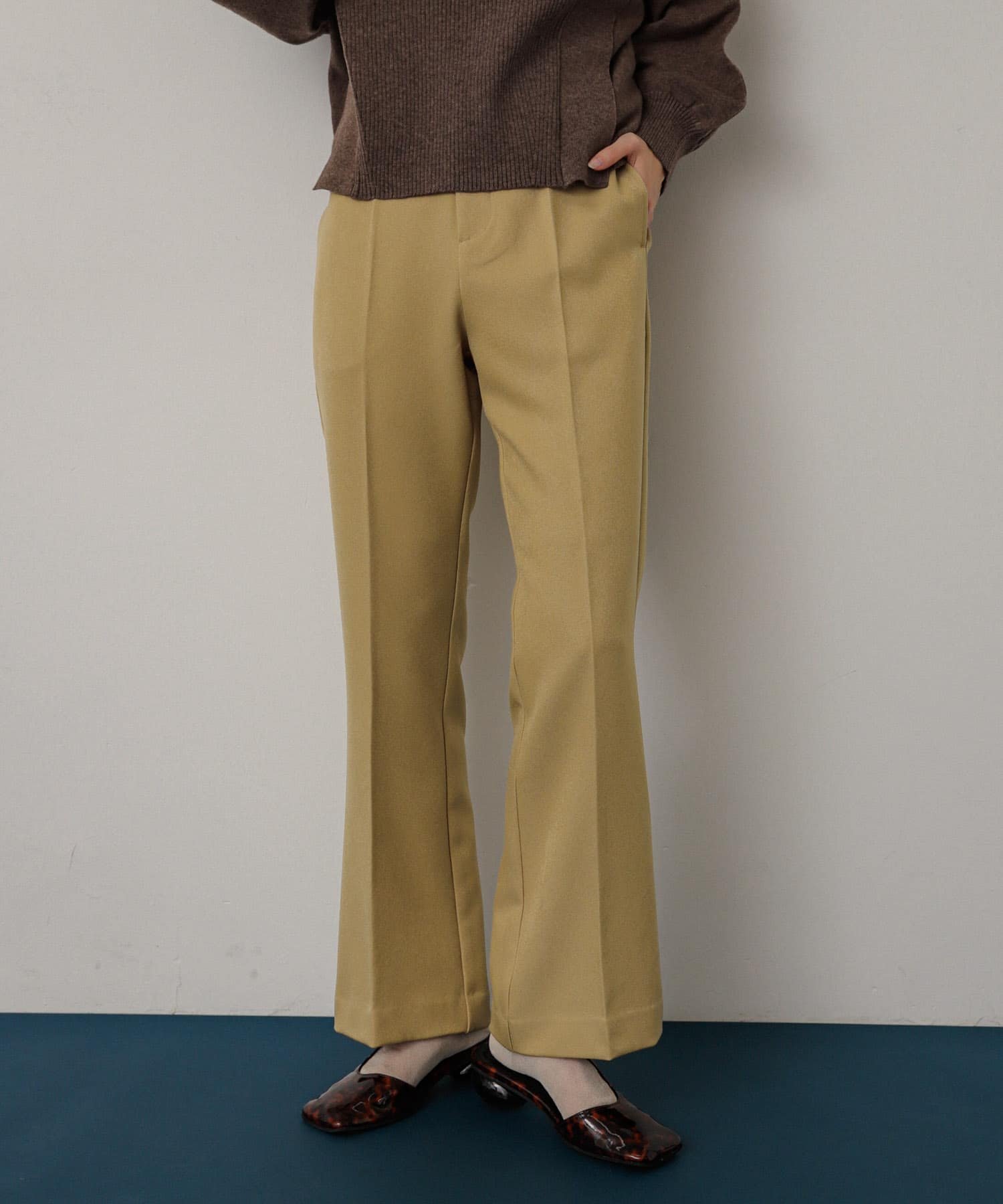 【SALE／60%OFF】SENSE OF PLACE ウールライクキックフレアパンツ センス オブ プレイス パンツ その他..