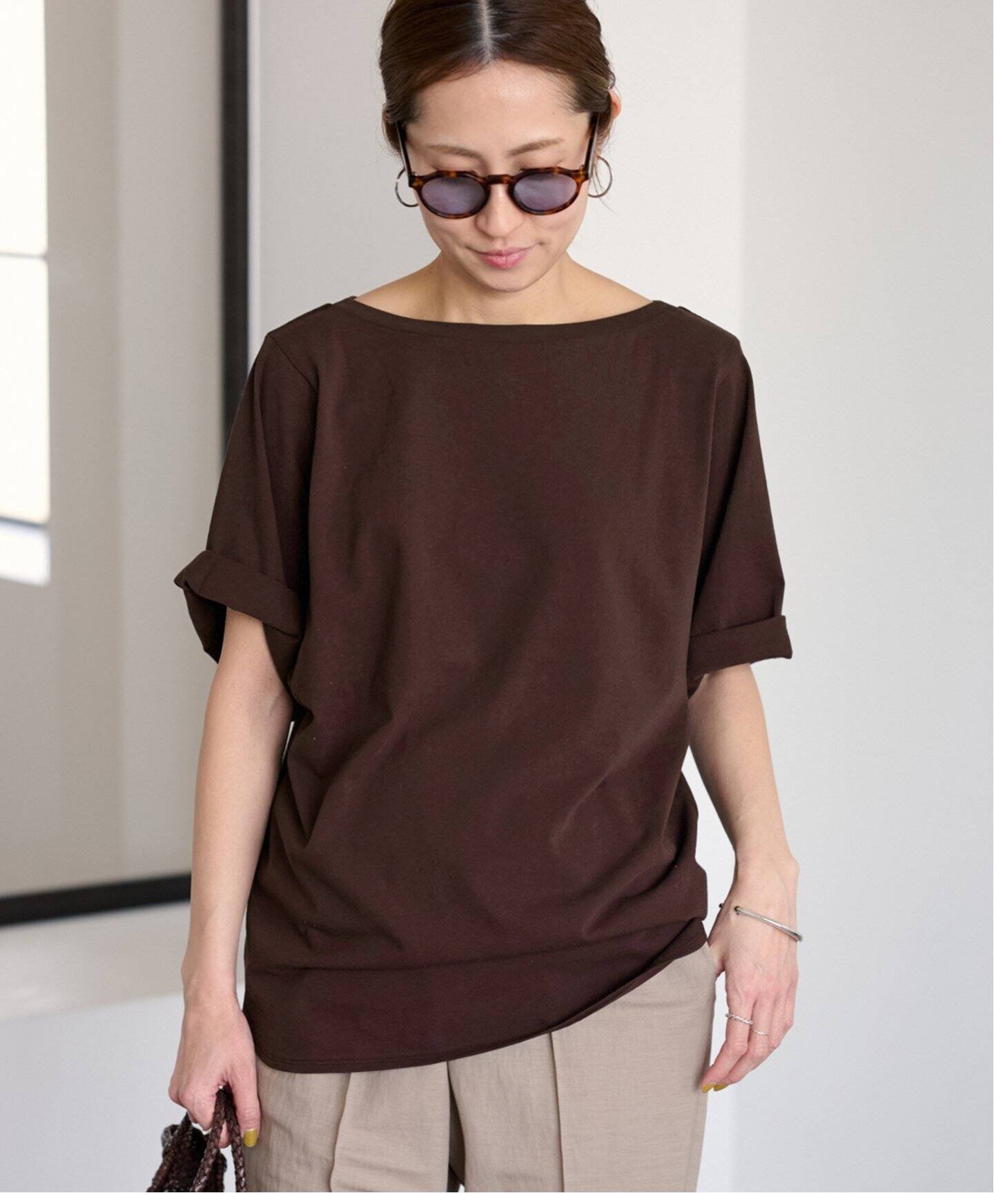 【SALE／30%OFF】FRAMeWORK ニュアンスTee フレームワーク トップス カットソー・Tシャツ ブラック ピンク ホワイト ブラウン【送料無料】のサムネイル