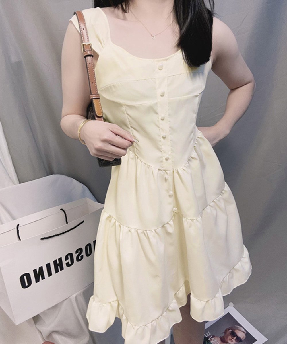 miniministore ティアード ミニワンピース ノースリーブ ミニミニストア ワンピース・ドレス ワンピース ホワイト