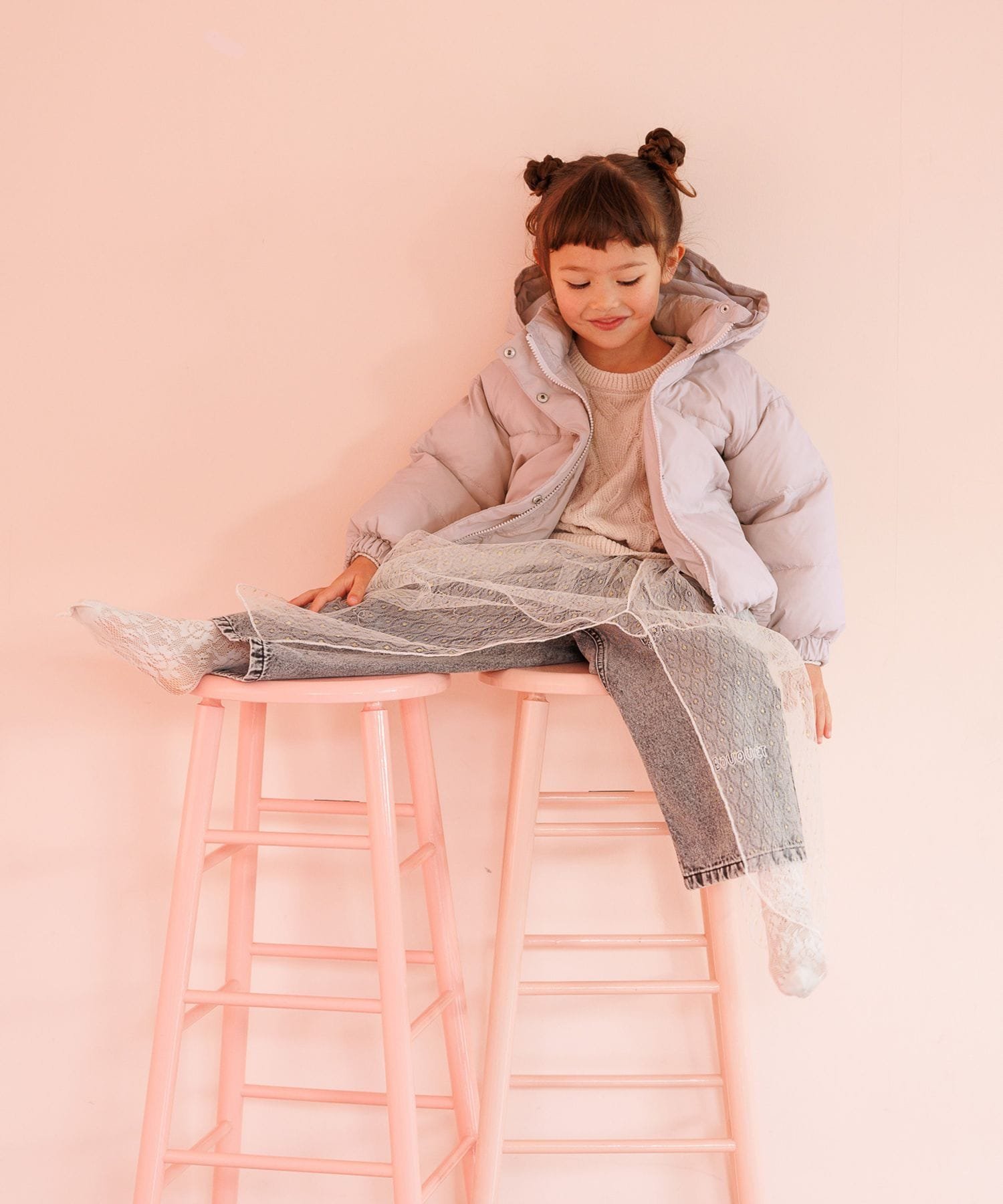 【SALE／50%OFF】GLOBAL WORK ライトウォームパファー/100-120cm展開/495934 グローバルワーク ジャケット・アウター ダウンジャケット・ダウンベスト ブルー ピンク 3