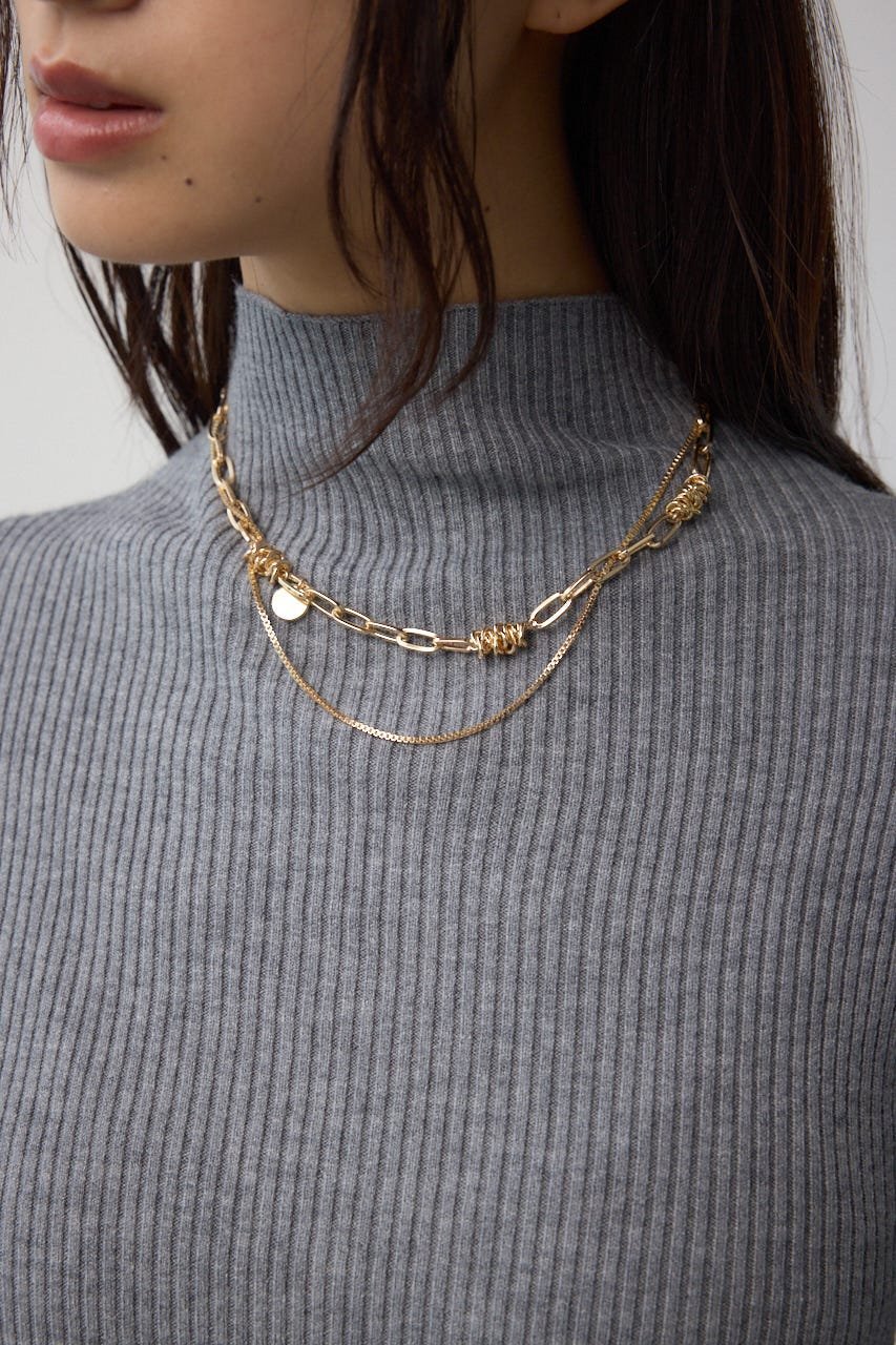 AZUL BY MOUSSY ランダムツイストチェーンネックレス アズールバイマウジー アクセサリー・腕時計 ネックレス