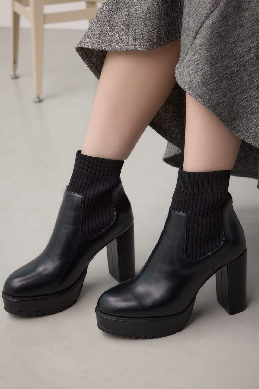 AZUL BY MOUSSY 【WEB限定再入荷】ソックスヒールブーツ アズールバイマウジー シ...