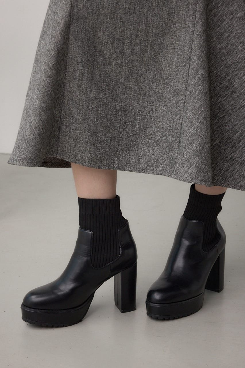 AZUL BY MOUSSY 【WEB限定再入荷】ソックスヒールブーツ アズールバイマウジー シ...