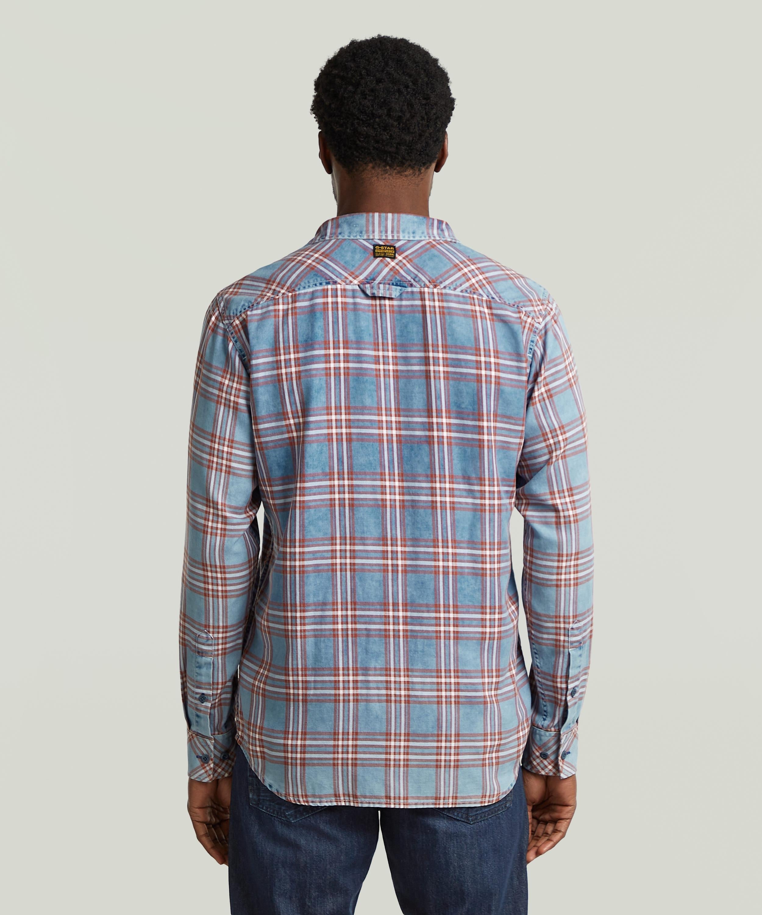 【公式ショップ】CPO REGULAR SHIRT/ミリタリーディテールチェックシャツ ジースターロゥ トップス シャツ・ブラウス ブルー