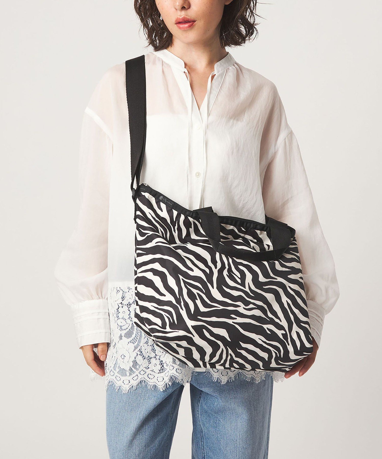 UNITED ARROWS green label relaxing 【別注】＜LeSportsac＞デラックス イージーキャリー トート(ゼブラ) ユナイテッドアローズ グリーンレーベルリラクシング バッグ ショルダーバッグ グリーン【送料無料】