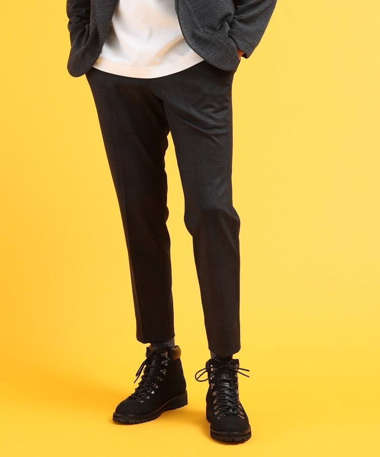 【SALE／50%OFF】TAKEO KIKUCHI テクニカルプリント ポンチ チェック スラックス タケオキクチ パンツ その他のパンツ グレー ネイビー ホワイト【送料無料】のサムネイル