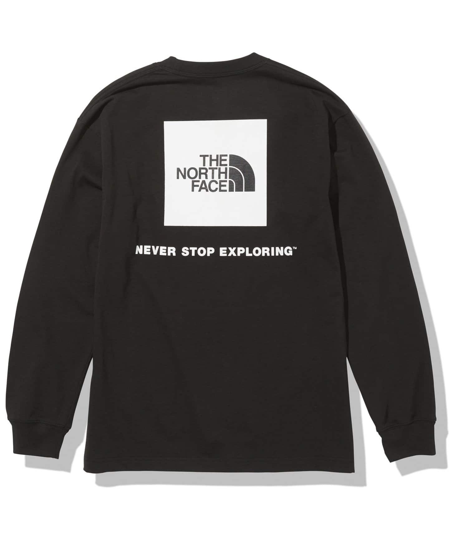 417 EDIFICE 《予約》【THE NORTH FACE / ザ ノースフェイス】 L/S BACK SQUARE LOGO TEE フォーワンセブン エディフィス カットソー Tシャツ ブラック カーキ【送料無料】