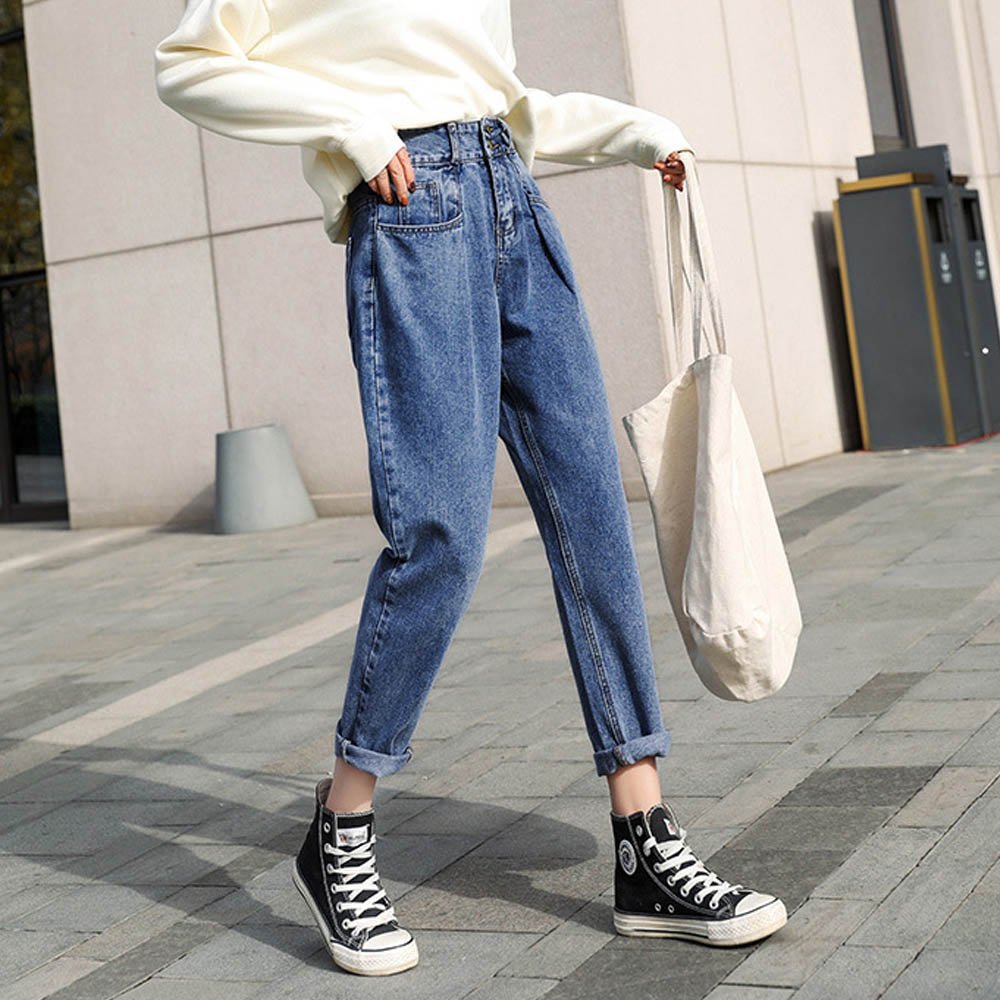 miniministore デニムパンツ レディース ハイウエスト ミニミニストア パンツ ジーンズ・デニムパンツ ブルー ブラック