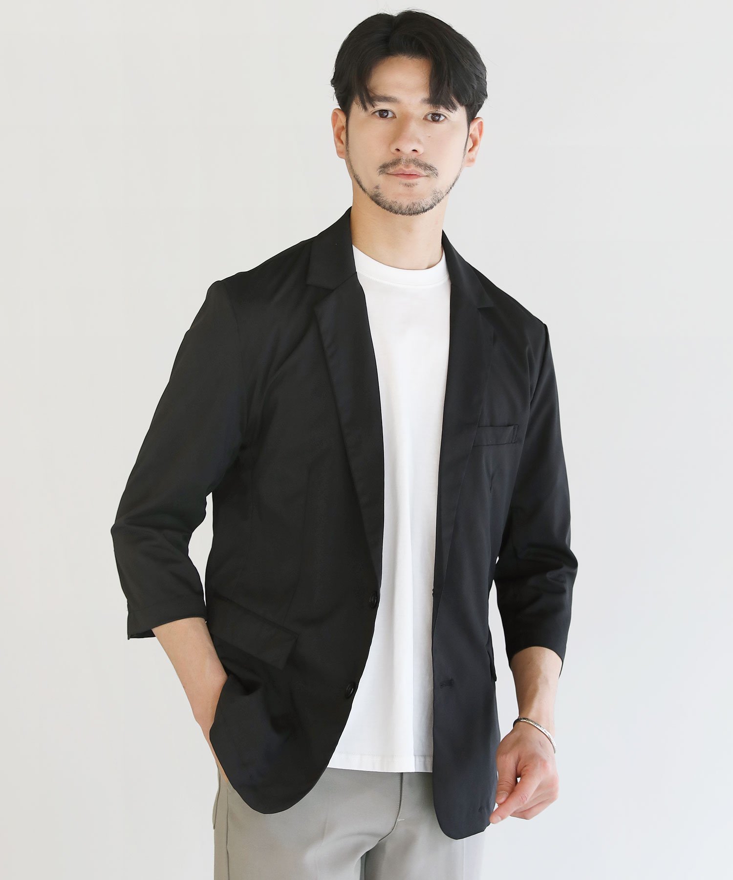 楽天市場】七分袖 ジャケット(サイズ(S/M/L)S)(メンズ 楽天市場】七分袖 ジャケット(サイズ(S/M/L)S)(メンズ