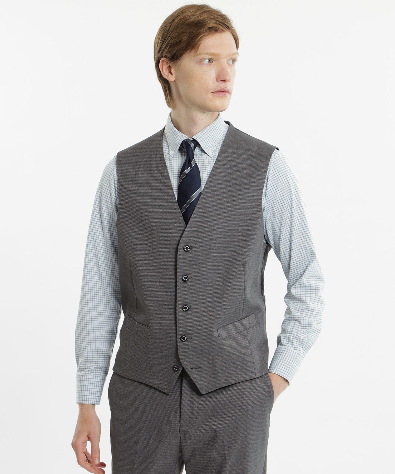 【SALE／30%OFF】MACKINTOSH PHILOSOPHY 【24年秋冬モデル】トロッター ウェストコート#000(ナンバーゼロ)バーズアイストレッチ リサイクル マッキントッシュ フィロソフィー ジャケット・アウター その他のジャケット・アウター ネイビー ブラック グレー【送料無料】