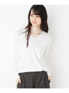 【SALE/70%OFF】OPAQUE.CLIP 【洗える・42(LL)WEB限定サイズ】ゆるVネックニット オペークドットクリップ ニット【RBA_S】【RBA_E】