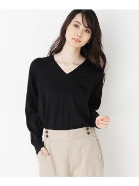 【SALE/70%OFF】OPAQUE.CLIP 【洗える・42(LL)WEB限定サイズ】ゆるVネックニット オペークドットクリップ ニット【RBA_S】【RBA_E】
