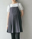 【SALE/20%OFF】KBF タックプリーツミニワンピース ケービーエフ ワンピース・ドレス ワンピース グレー ベージュ ブラウン【送料無料】